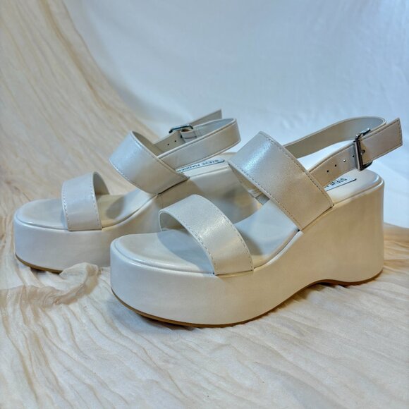 Steve Madden Women's Bone Pearlescence Platform Sandals Size 7 - Picture 6 of 10